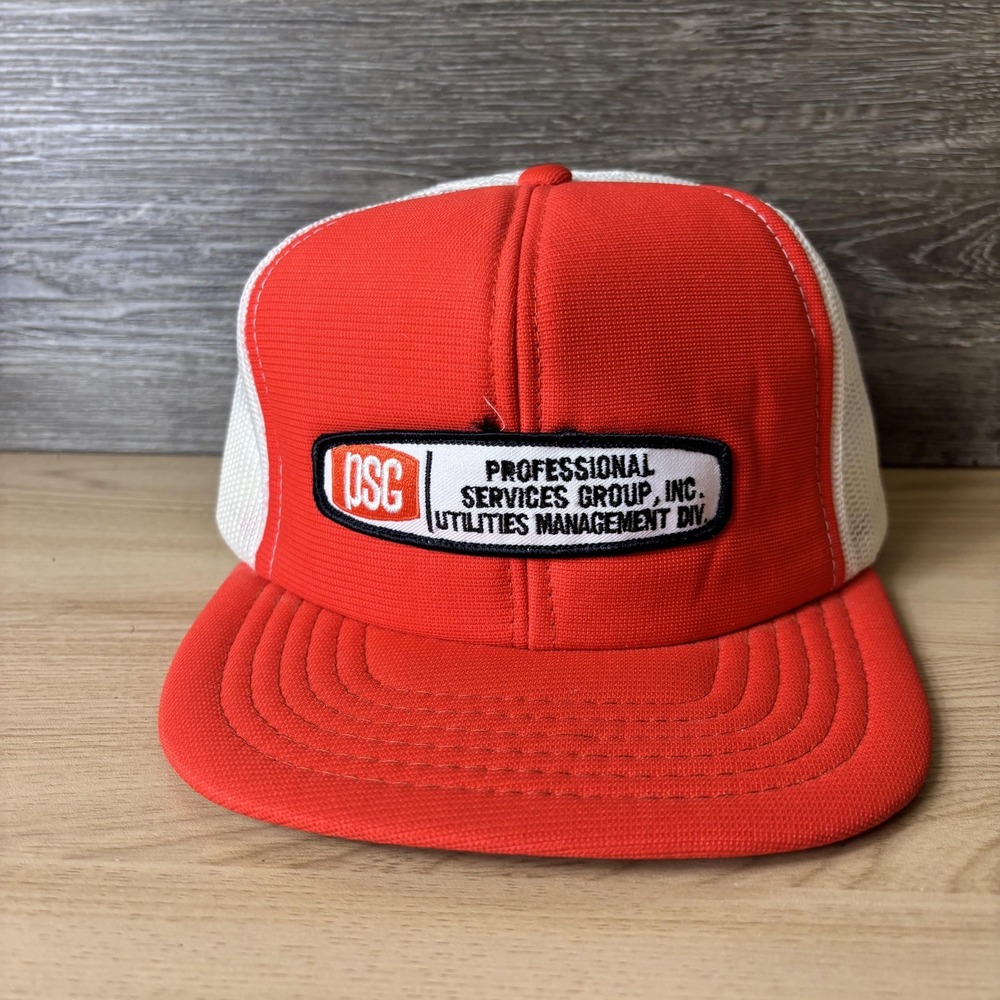 Vintage Professional Services Group Hat Cap Snap Back Mesh Trucker Patch 80s